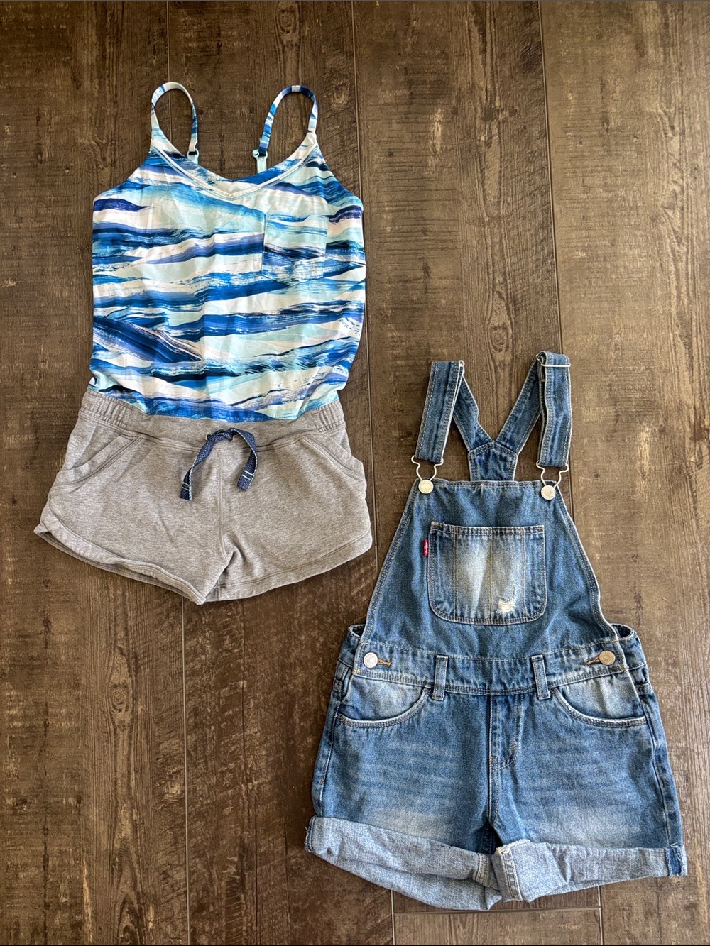 Lululemon Ivivva romper & Levi’s overalls